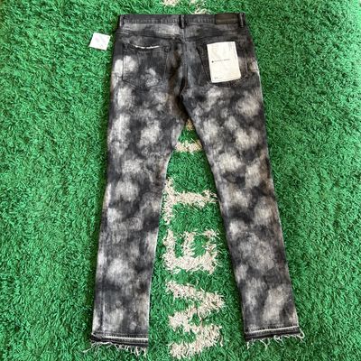 PO PURPLE P001 SLIM FIT BLACK FADE DYE JEANS SIZE 36