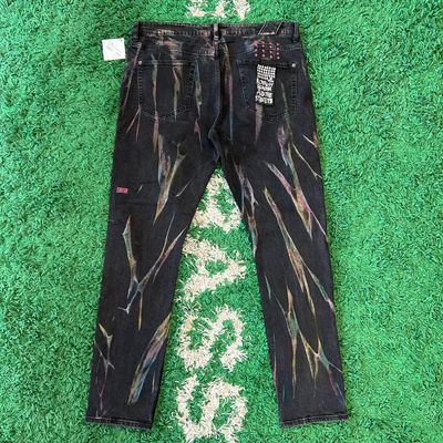 PO KSUBI CHITCH PINK REFRAKT BLACK JEANS SIZE 38
