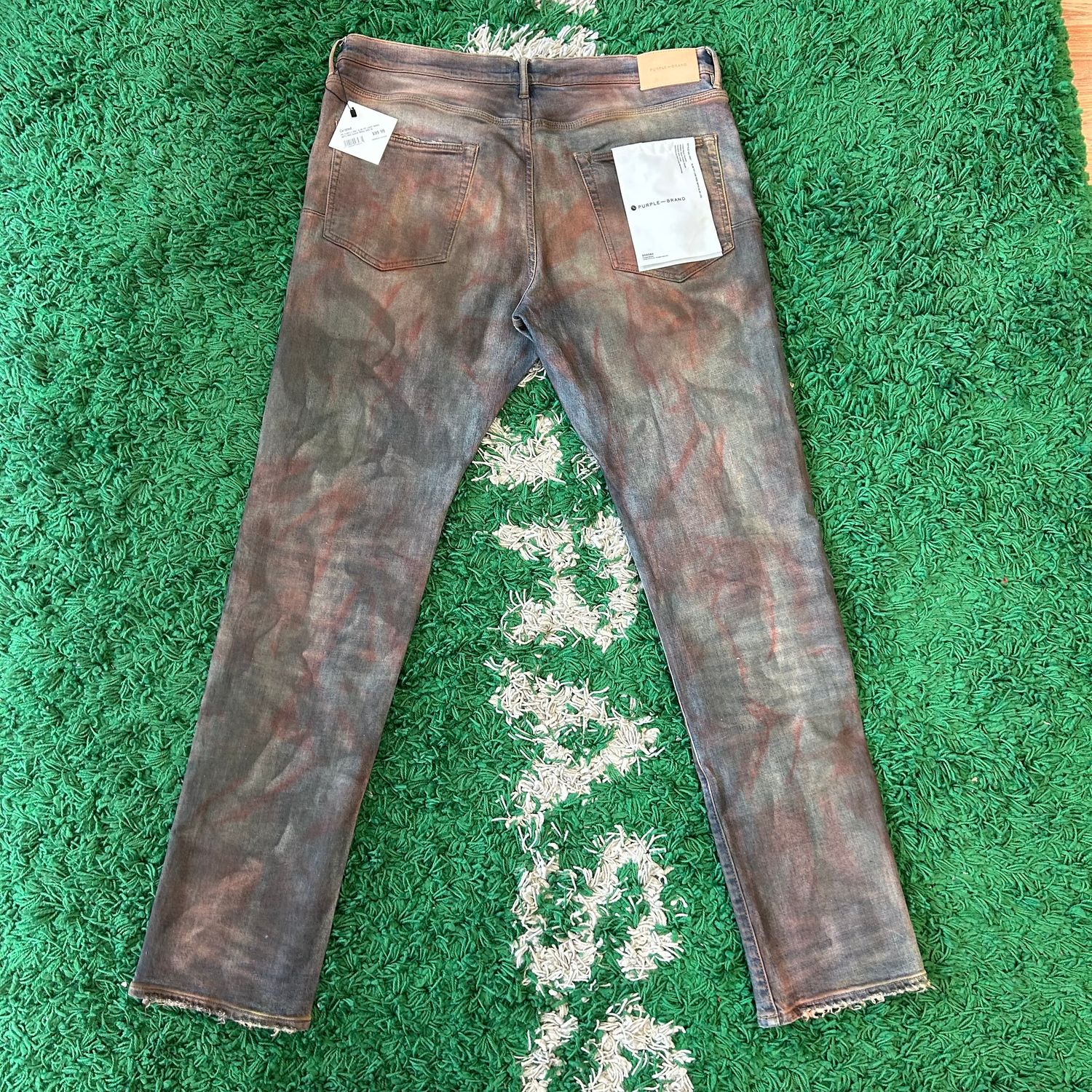 PO PURPLE P001 SLIM FIT LIGHT WASH WITH RED GLAZE WASH SIZE 38