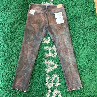 PO PURPLE P001 SLIM FIT LIGHT WASH WITH RED GLAZE WASH SIZE 38