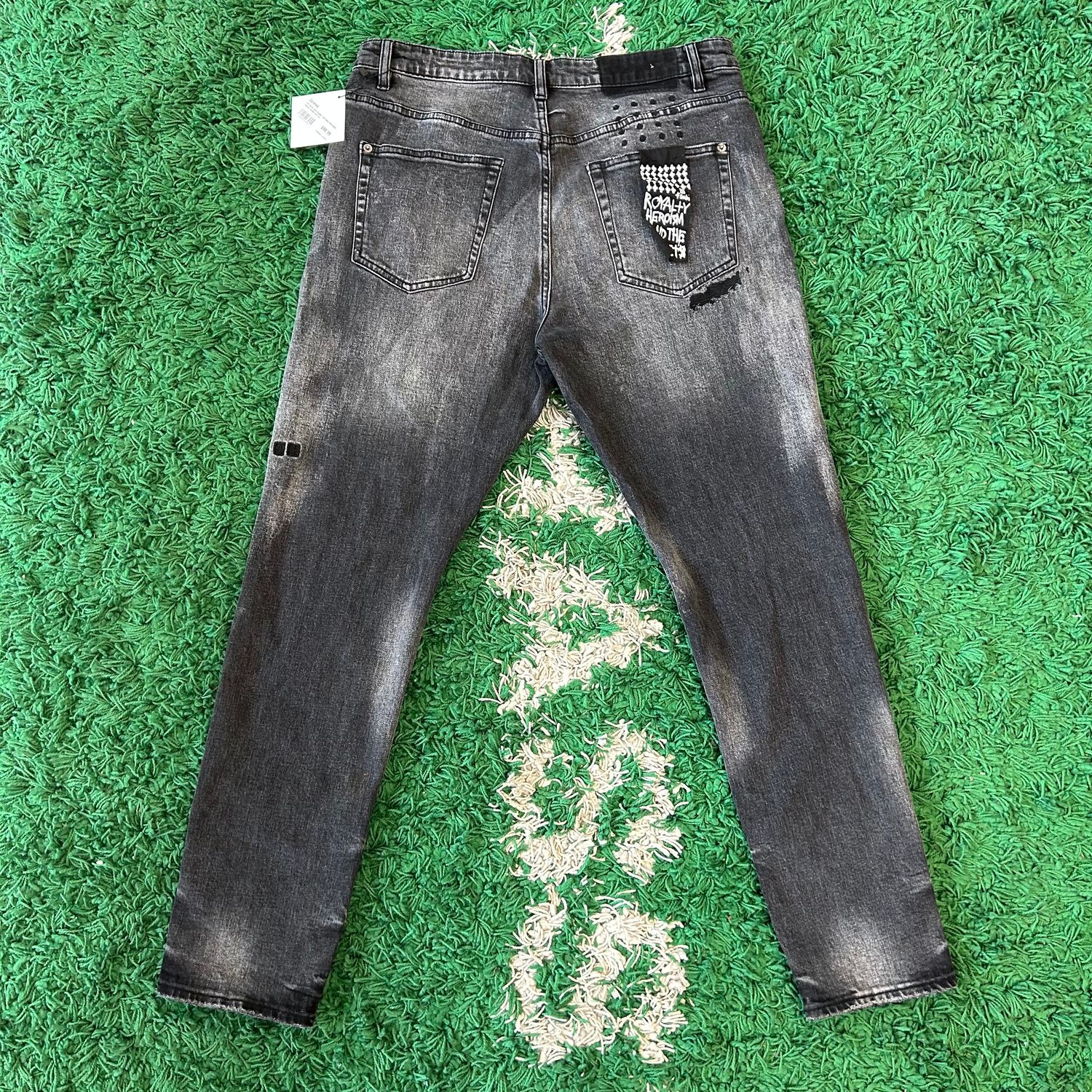 PO KSUBI WOLFGANG TEKTONIK REPAIRED BLACK JEANS SIZE 34