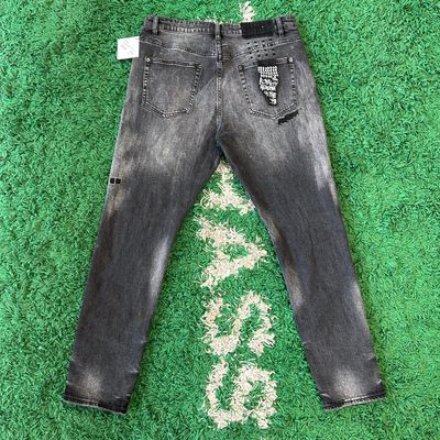 PO KSUBI WOLFGANG TEKTONIK REPAIRED BLACK JEANS SIZE 34