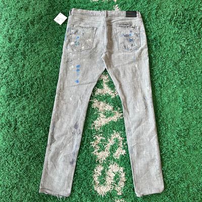 PO PURPLE P001 NBT BLACK INSIDE OUT PAINT MARKS &amp; RIPS SIZE 36