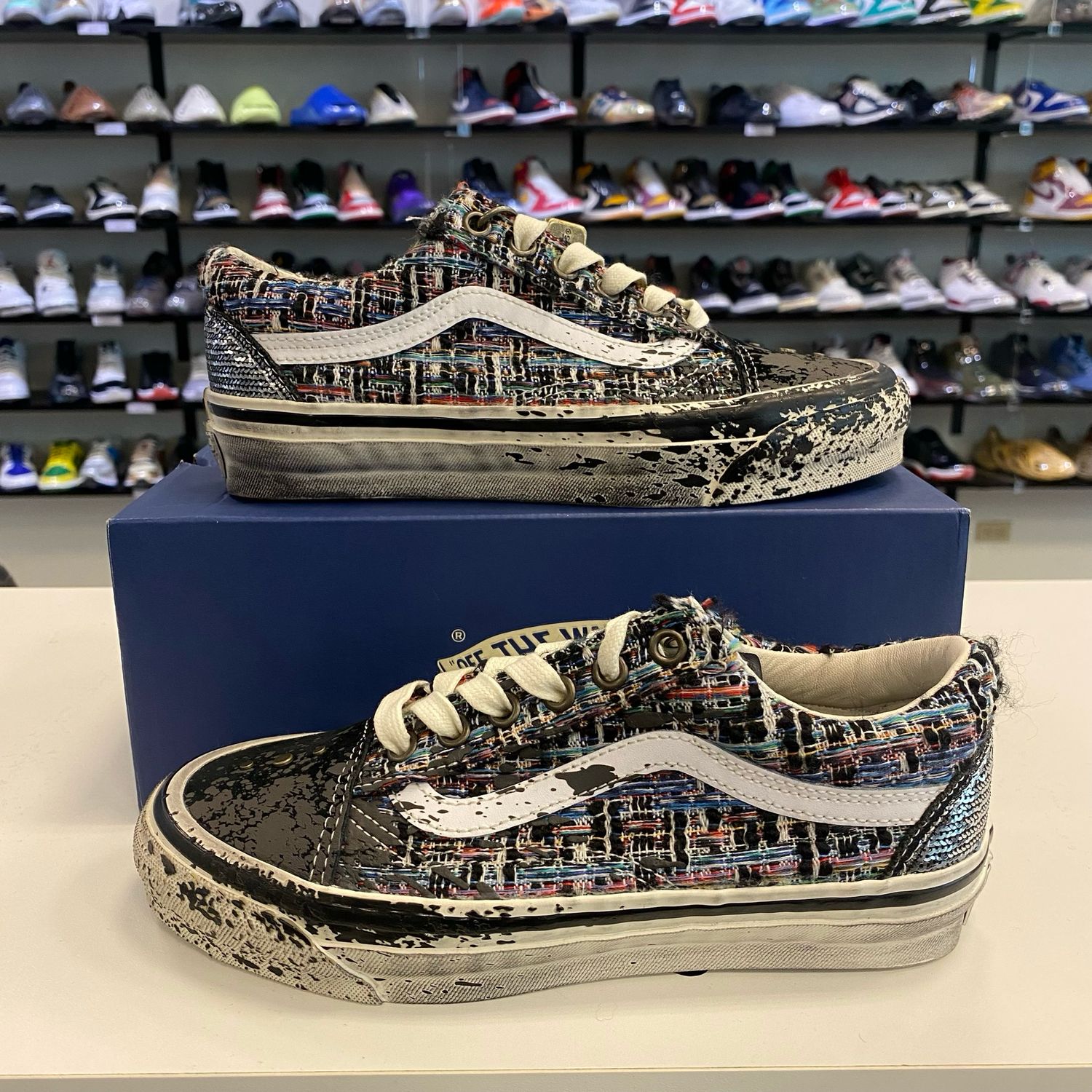 NEW VANS PREMIUM OLD SKOOL CHARMS BLACK GREY