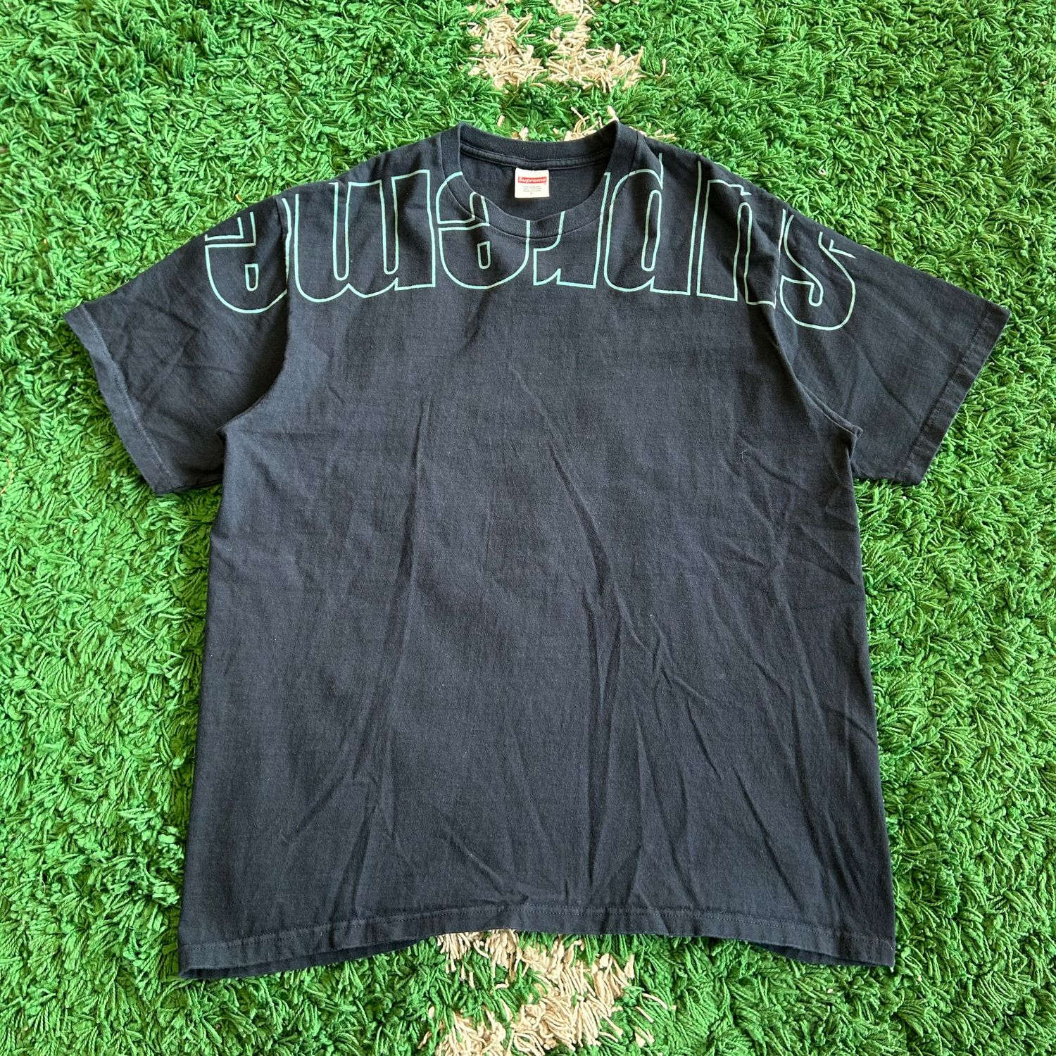 PO SUPREME UPSIDE DOWN TEE NAVY SIZE LARGE