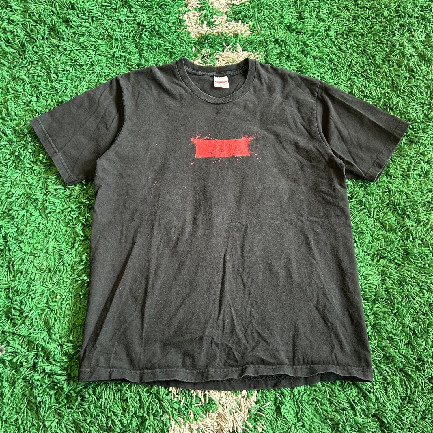 PO SUPREME RALPH STEADMAN BOX LOGO TEE BLACK SIZE LARGE
