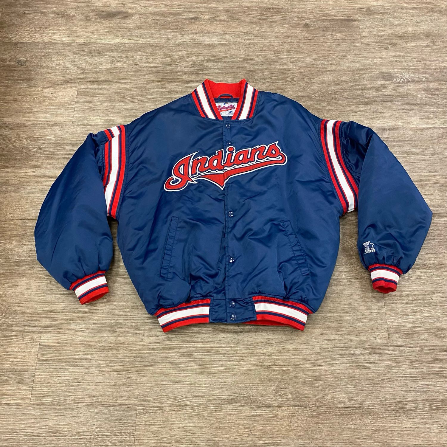 PO VINTAGE STARTER CLEVELAND INDIANS BOMBER CHOO CHOO SIZE XL