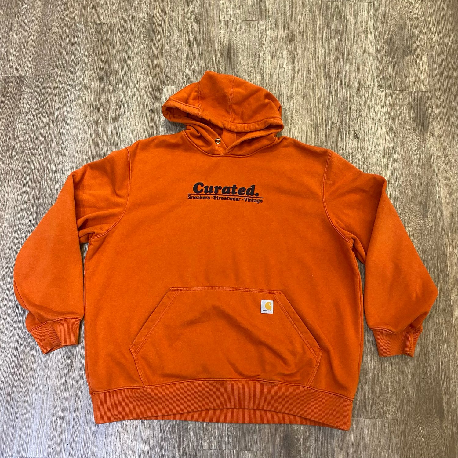 PO CARHARTT CURATED LOGO HOODIE ORANGE SIZE 2XL