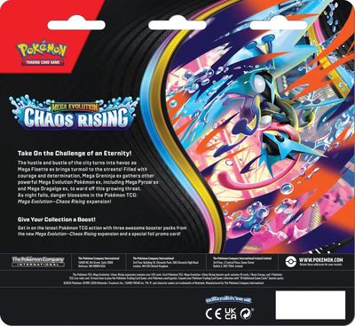 NEW POKEMON ME CHAOS RISING 3 PACK BLISTER