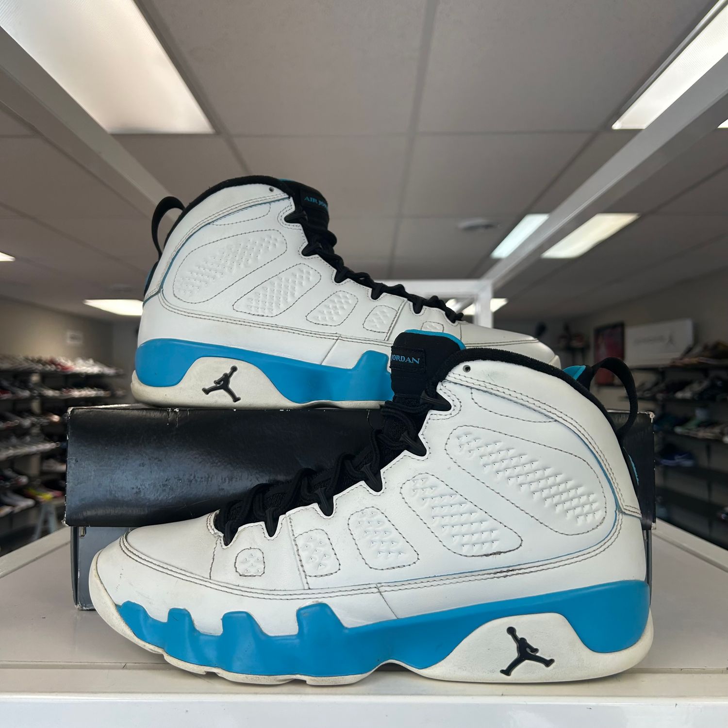PO2 AIR JORDAN 9 POWDER BLUE EB SX SIZE 10