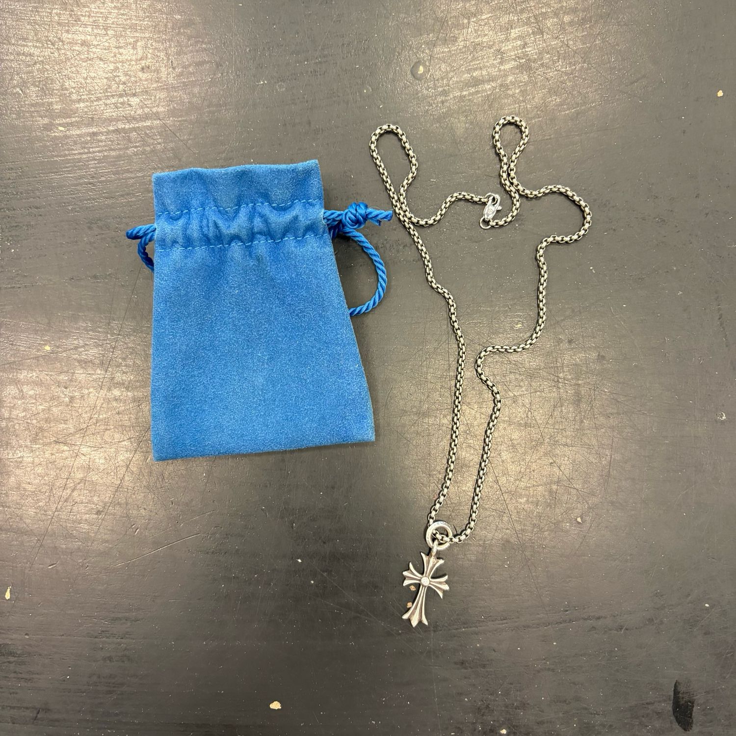 PO CH CROSS PENDANT 1998 WITH MEJURI SS CHAIN