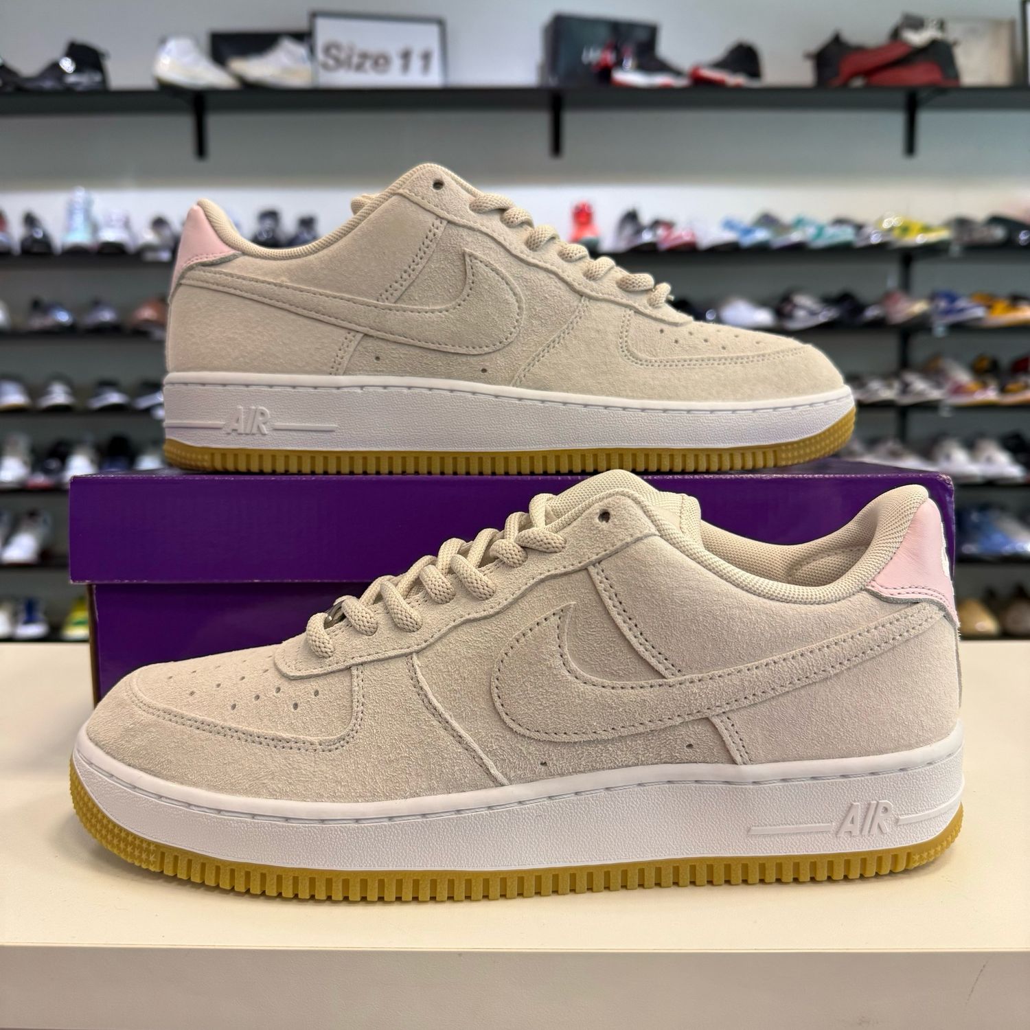 NEW NIKE AIR FORCE 1 LOW SB LIGHT OREWOOD BROWN PINK