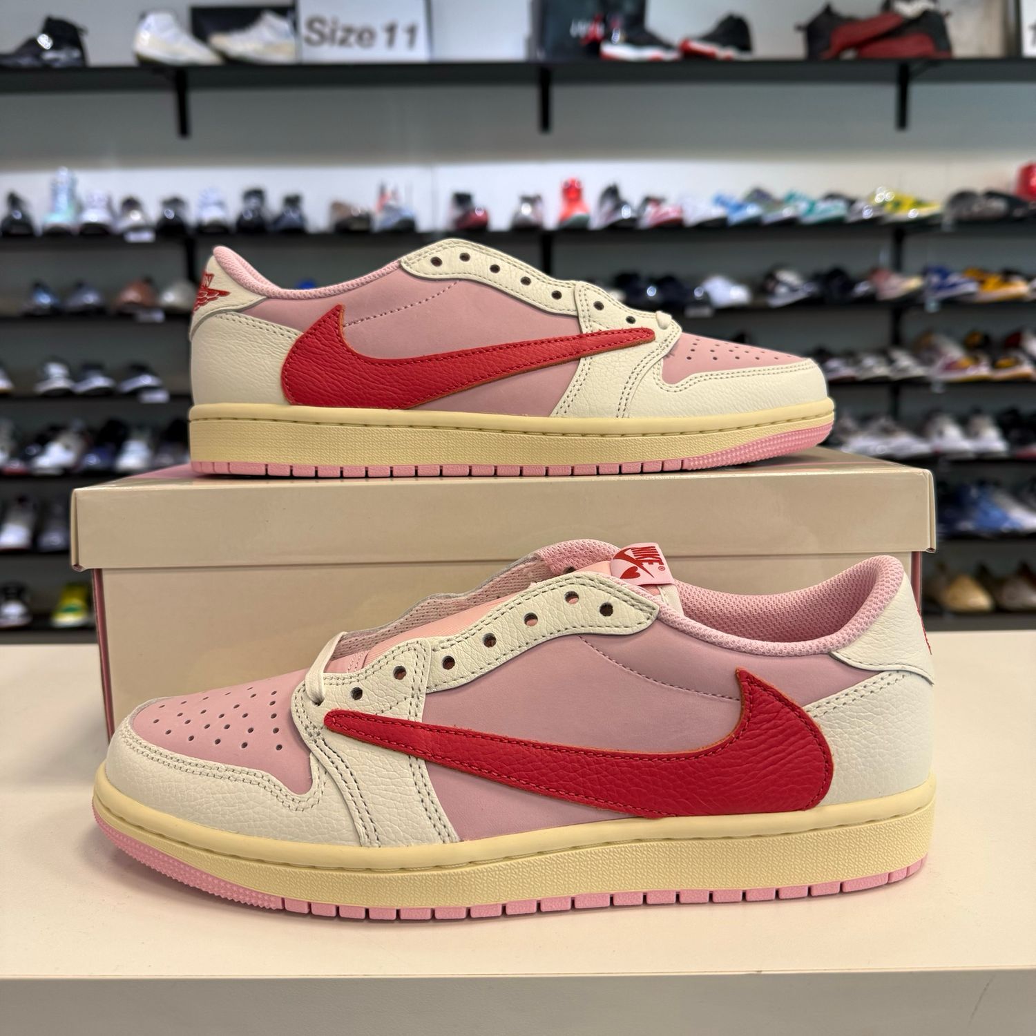 NEW AIR JORDAN 1 LOW OG SP TRAVIS SCOTT TROPICAL PINK