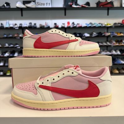 NEW AIR JORDAN 1 LOW OG SP TRAVIS SCOTT TROPICAL PINK