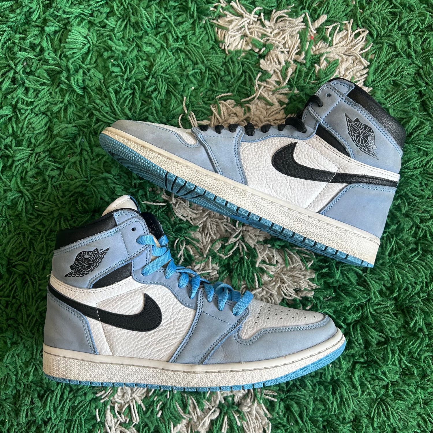 PO NB AIR JORDAN 1 HIGH UNIVERSITY BLUE Sx SIZE 8.5