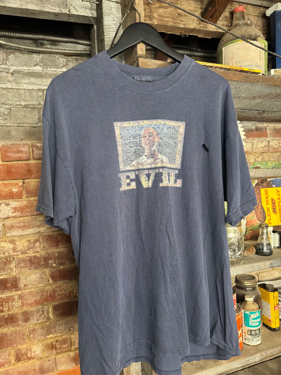 Vintage 1995 SEVEN Movie Promo “EVIL” Tee Size L-XL (21.5x28) 0