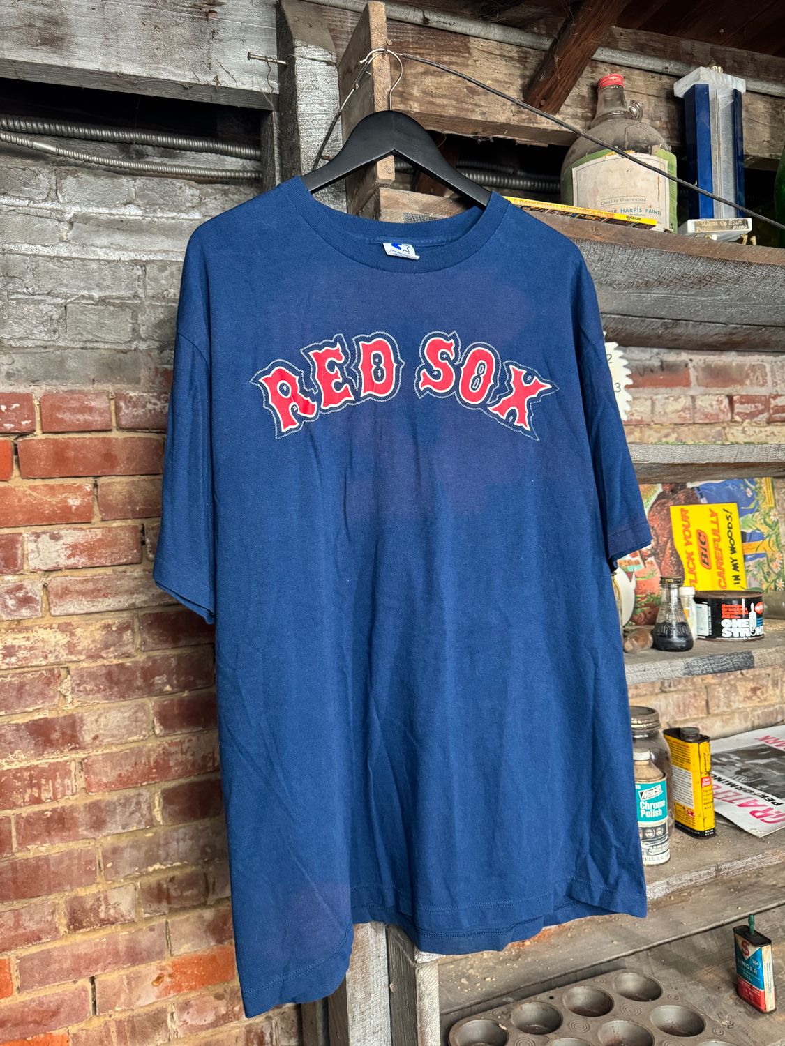 Vintage Red Sox Mo Vaughn #42 Starter Jersey Tee Size XL (24x30.5)