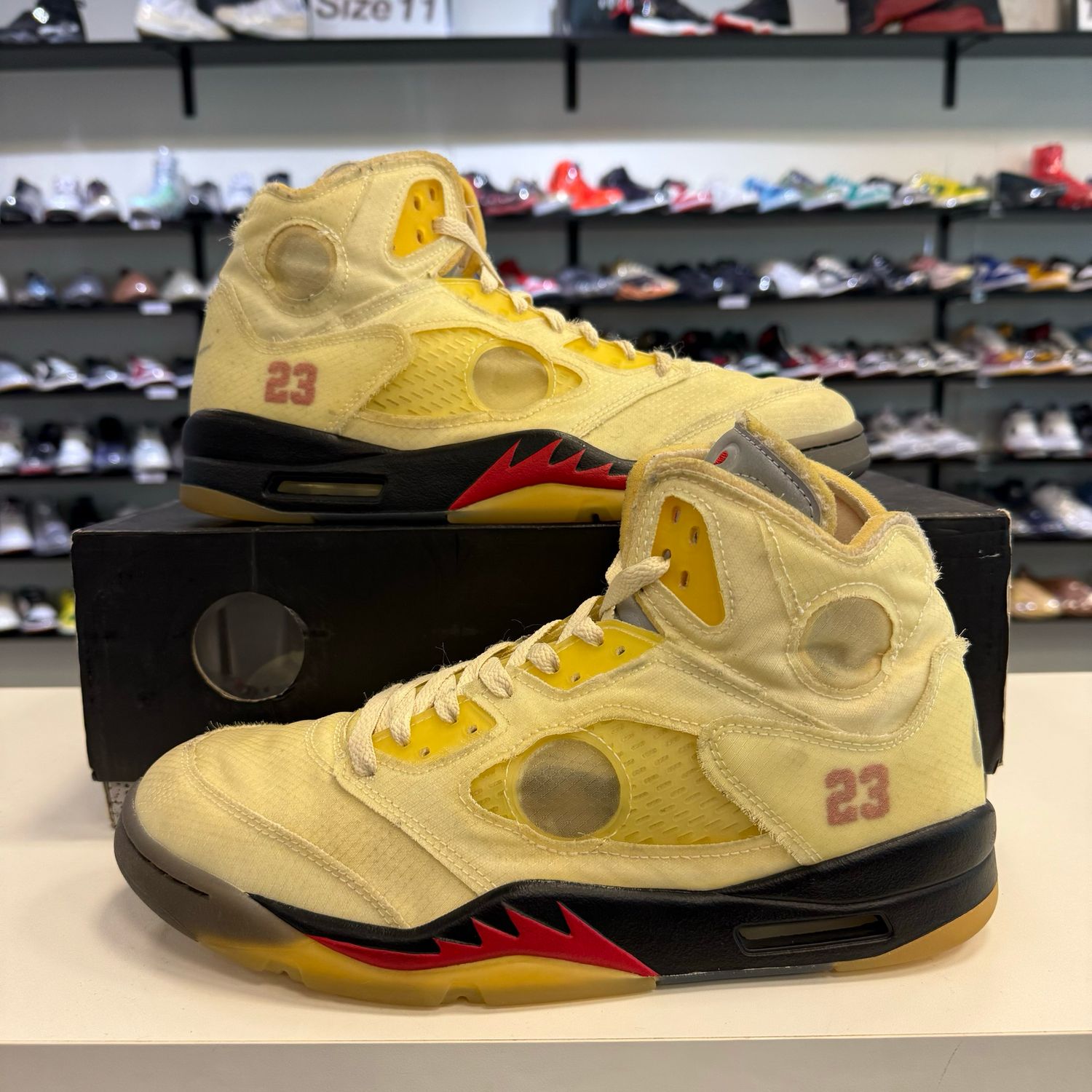 PO AIR JORDAN 5 RETRO OFF-WHITE SAIL SIZE 11