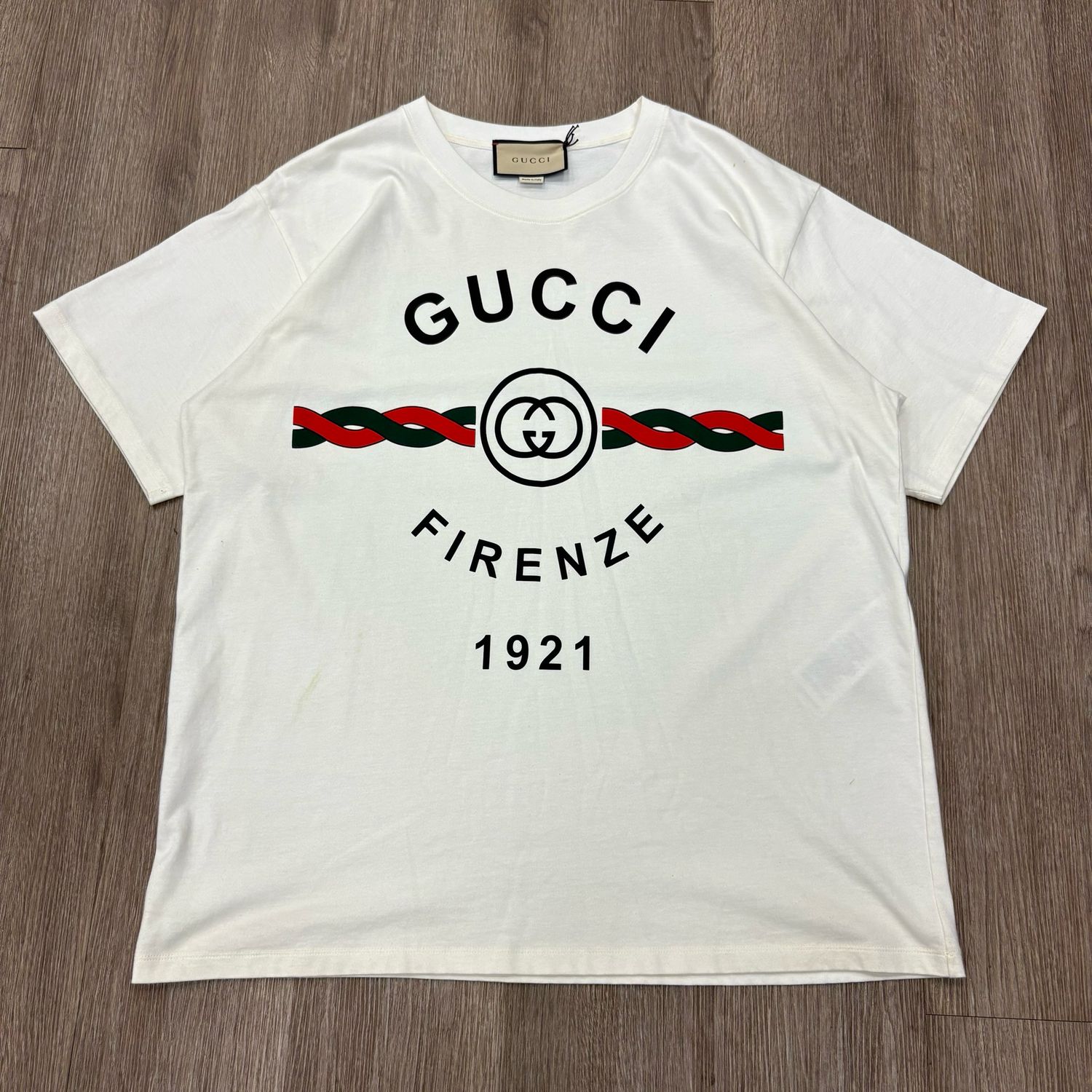 PO GUCCI FIRENZE 1921 TSHIRT WHITE SIZE L