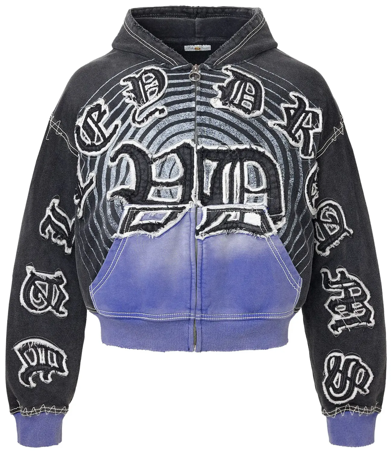NEW VALE HYPNOTIQ ZIP UP HOODIE BLACK