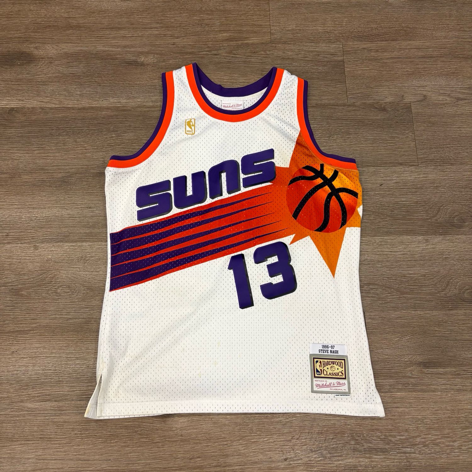 PO MITCHELL &amp; NESS STEVE NASH PHOENIX SUNS JERSEY SIZE LARGE