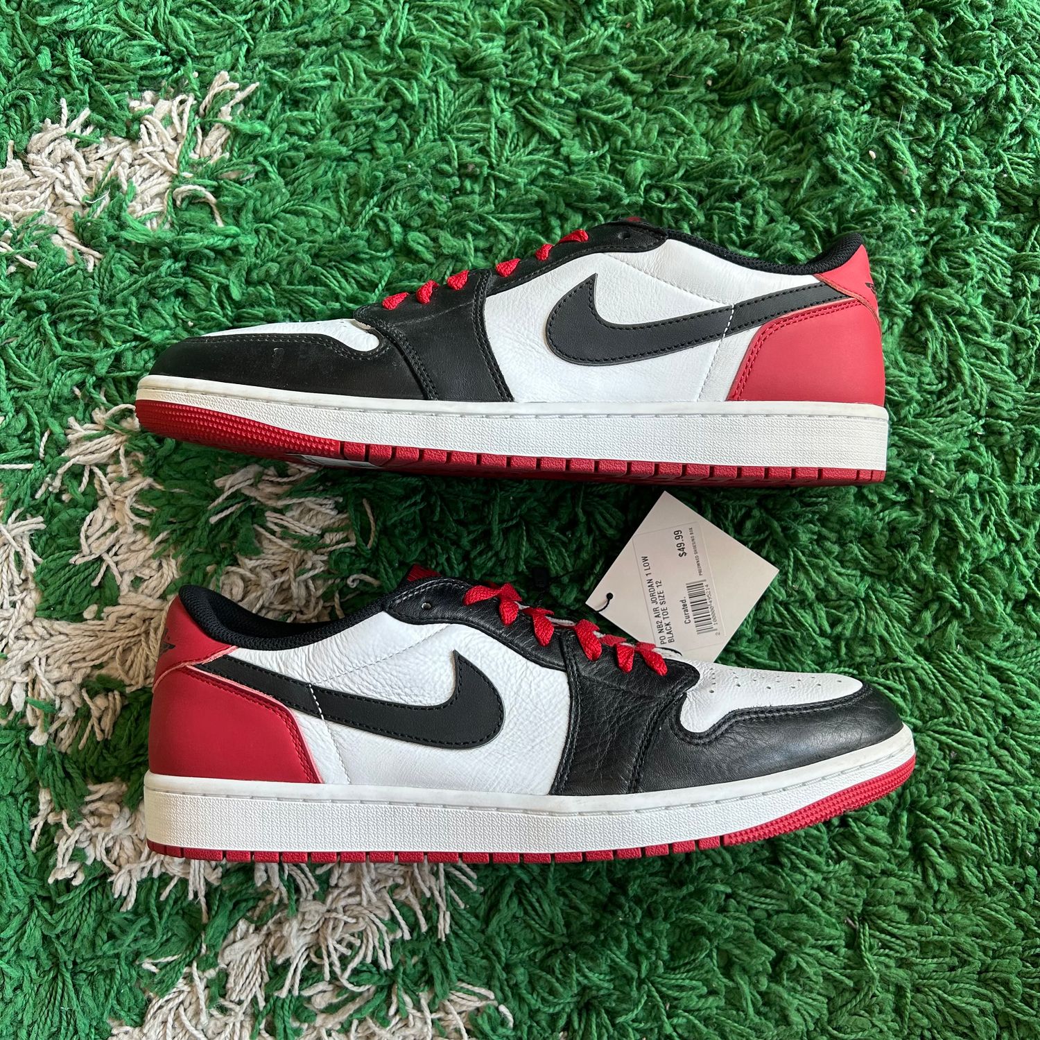 PO NB2 AIR JORDAN 1 LOW BLACK TOE SX SIZE 12
