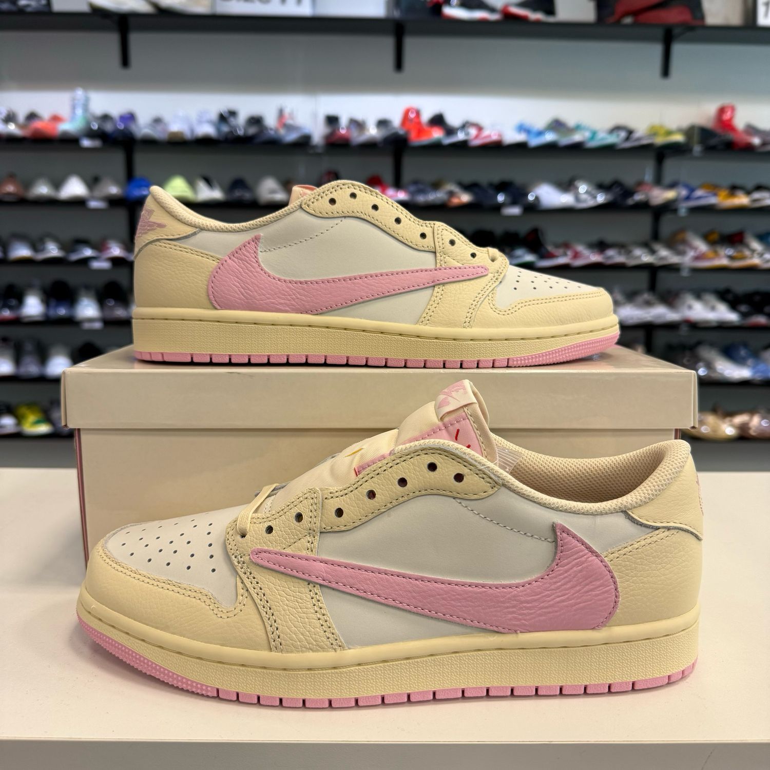 NEW AIR JORDAN 1 LOW OG SP TRAVIS SCOTT SHY PINK
