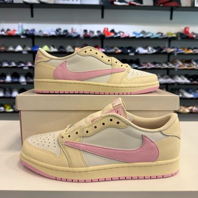NEW AIR JORDAN 1 LOW OG SP TRAVIS SCOTT SHY PINK