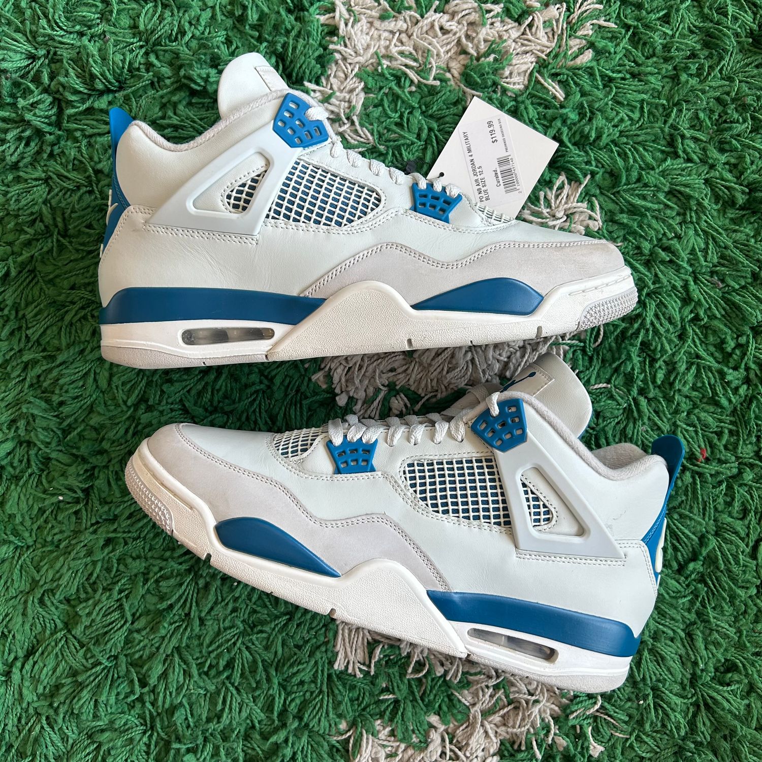 PO NB AIR JORDAN 4 MILITARY BLUE SX SIZE 12.5