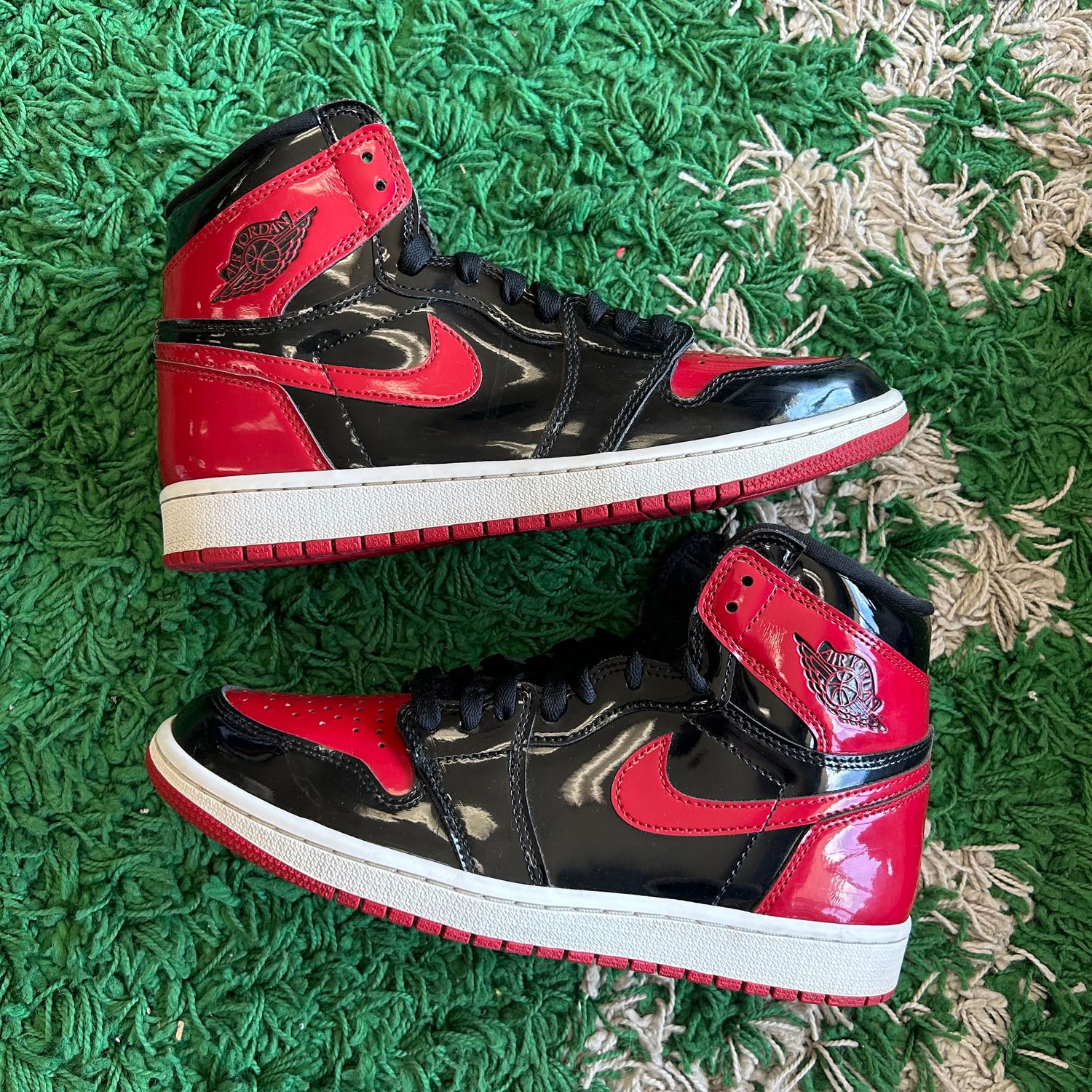 PO NB2 AIR JORDAN 1 PATENT BRED SX SIZE 8.5