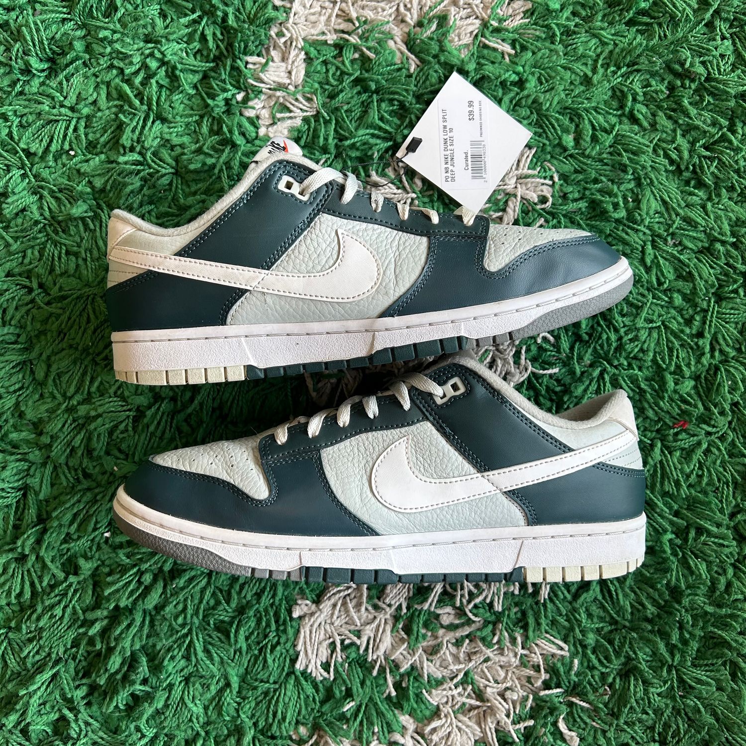 PO NB NIKE DUNK LOW SPLIT DEEP JUNGLE SX SIZE 10