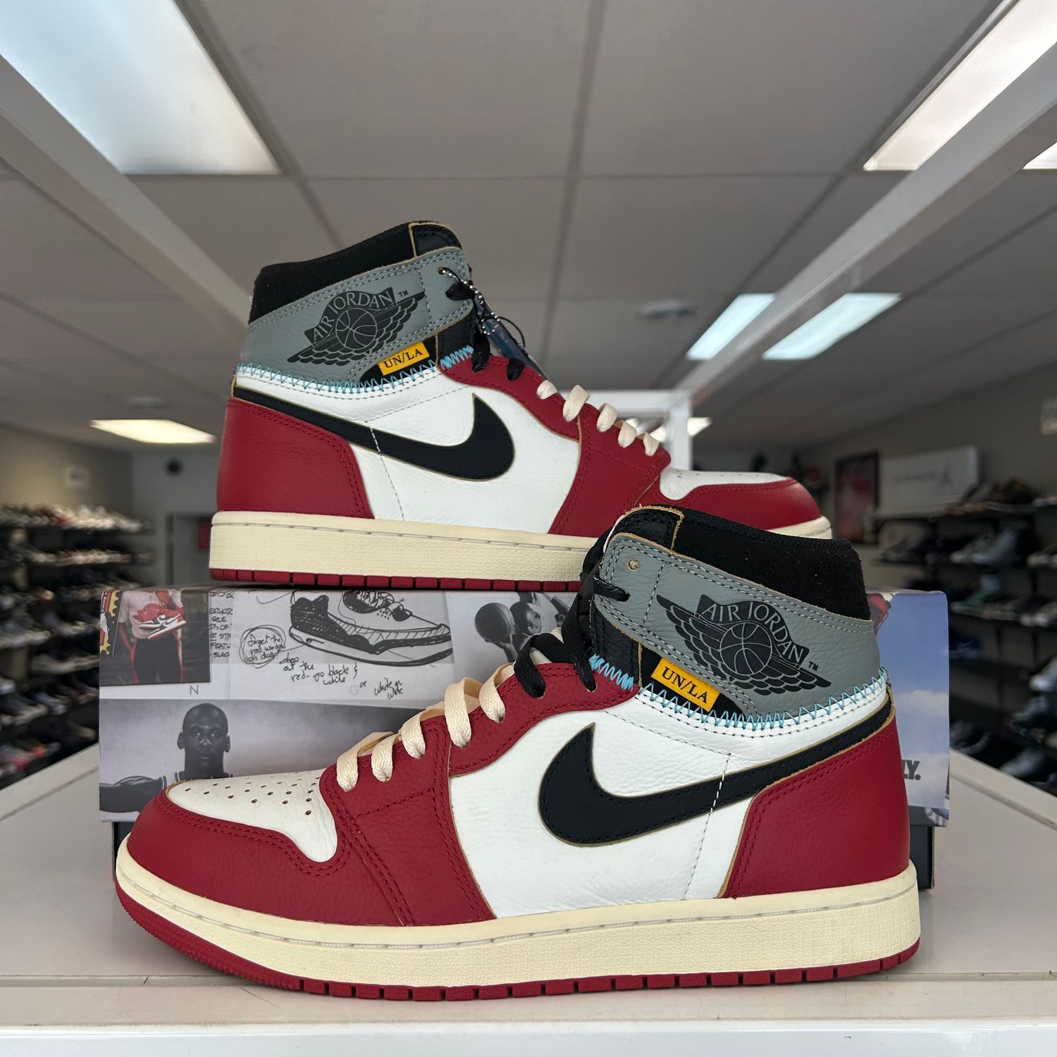 PO2 AIR JORDAN 1 RETRO HIGH OG SP UNION LA CHICAGO SHADOW SIZE 9