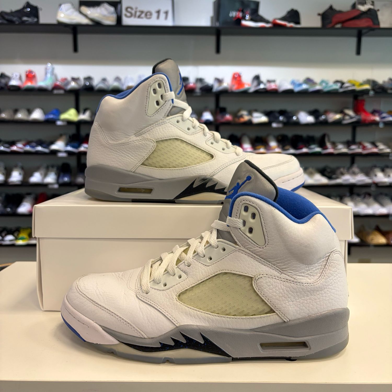 PO NB AIR JORDAN 5 RETRO WHITE STEALTH (2021) SIZE 9.5