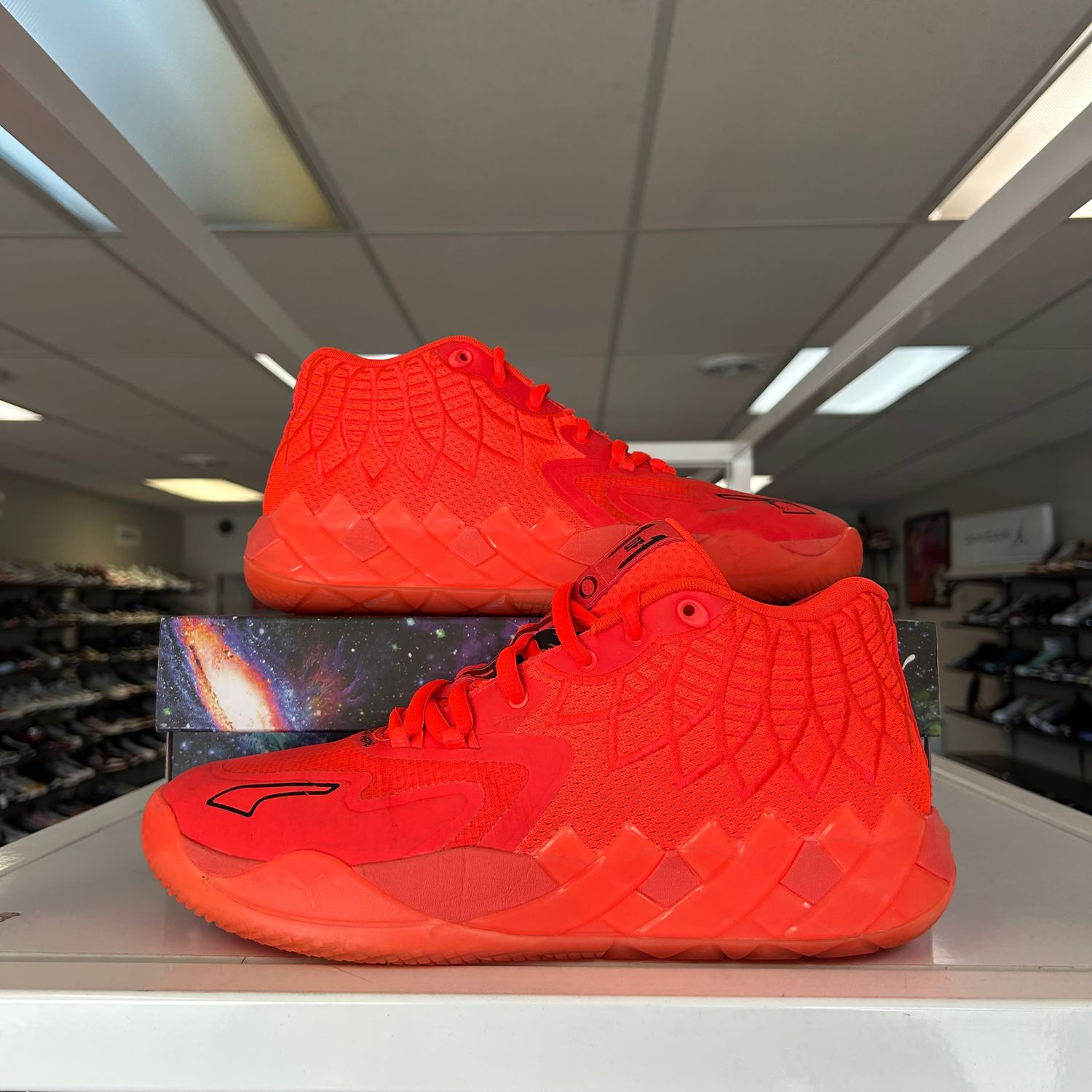 PO2 PUMA MELO BALL MB.01 NOT FROM HERE RED BLAST SX SIZE 11