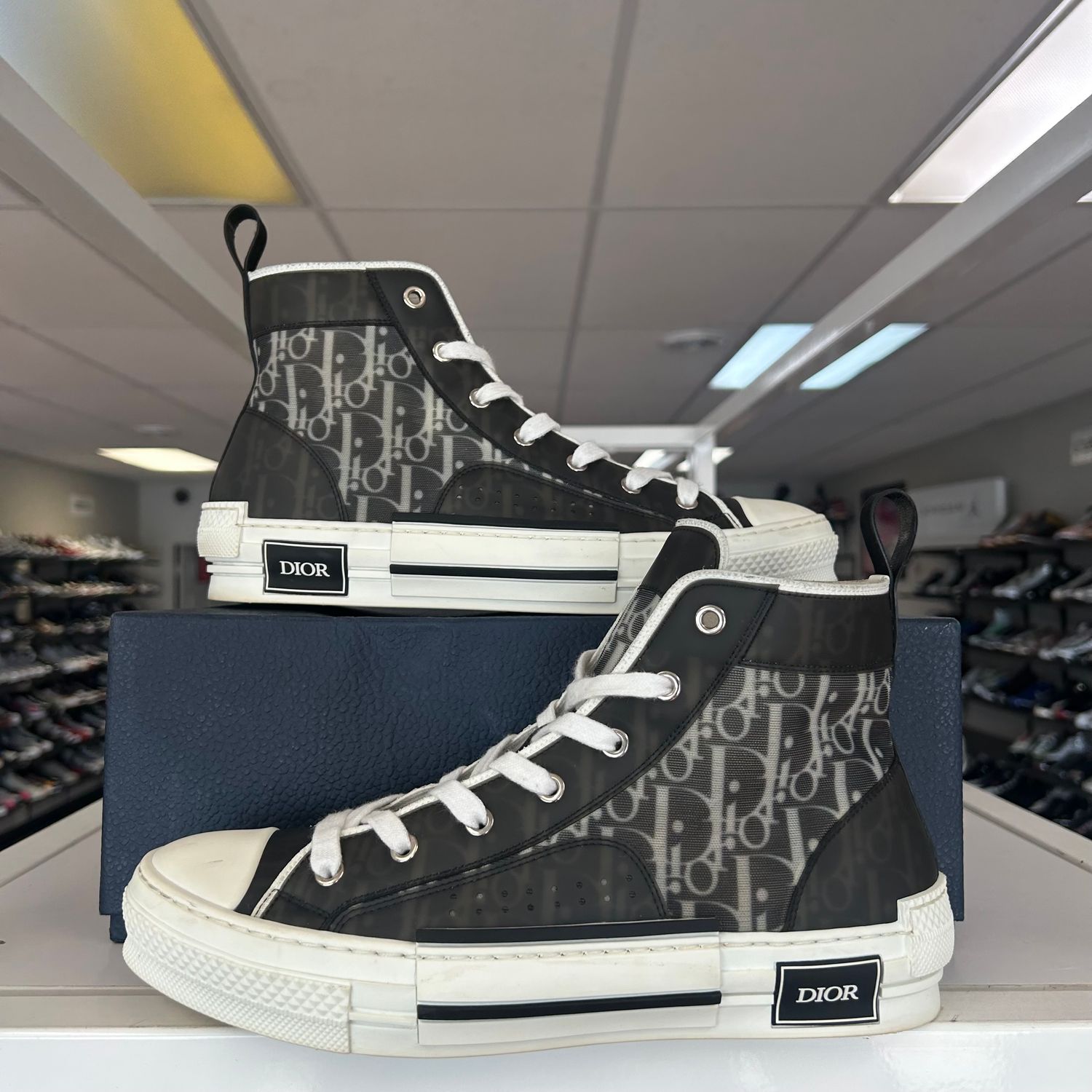 PO DIOR B23 HIGH 'DIOR OBLIQUE - BLACK SX SIZE 9