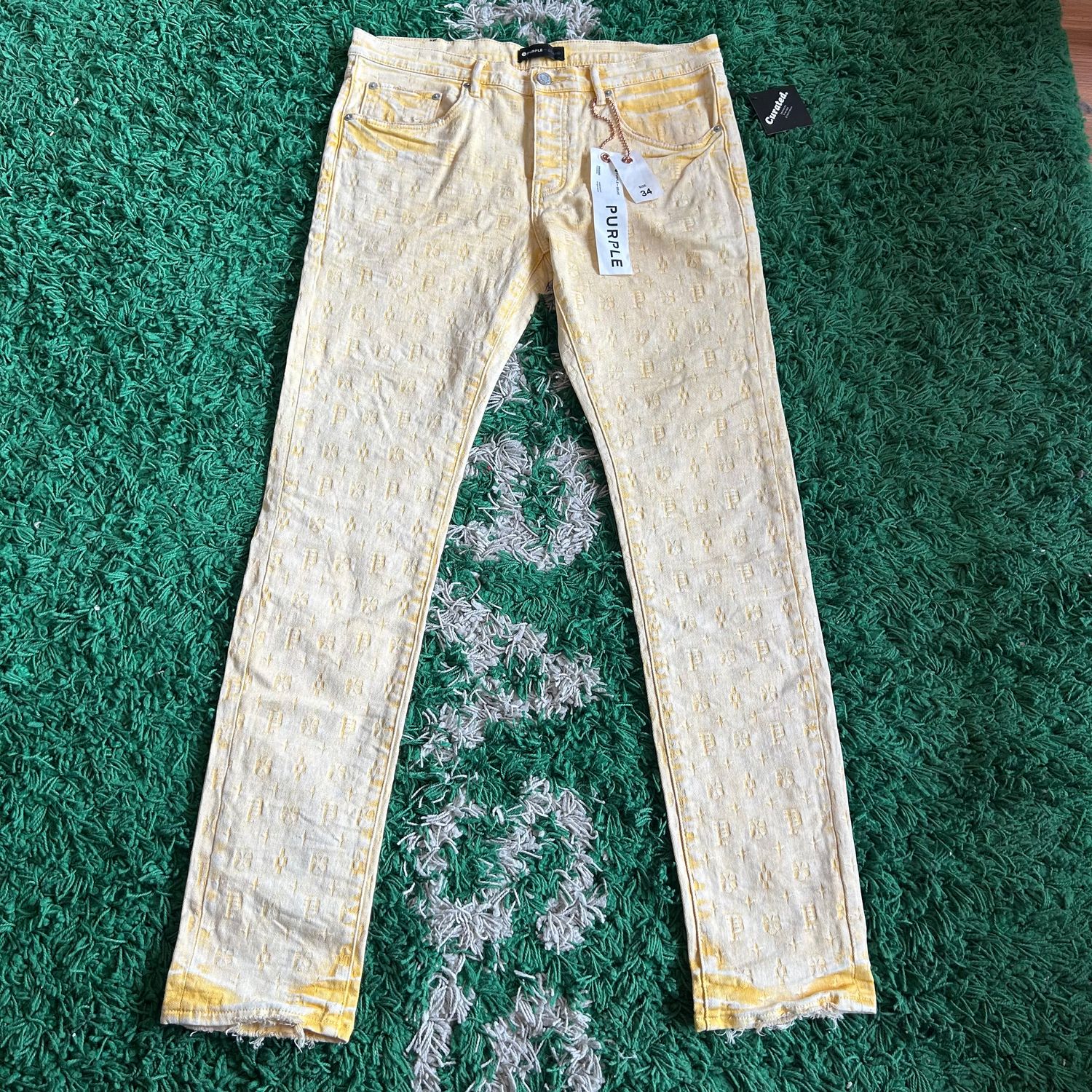 PO PURPLE P001 YELLOW MONOGRAM SIZE 34