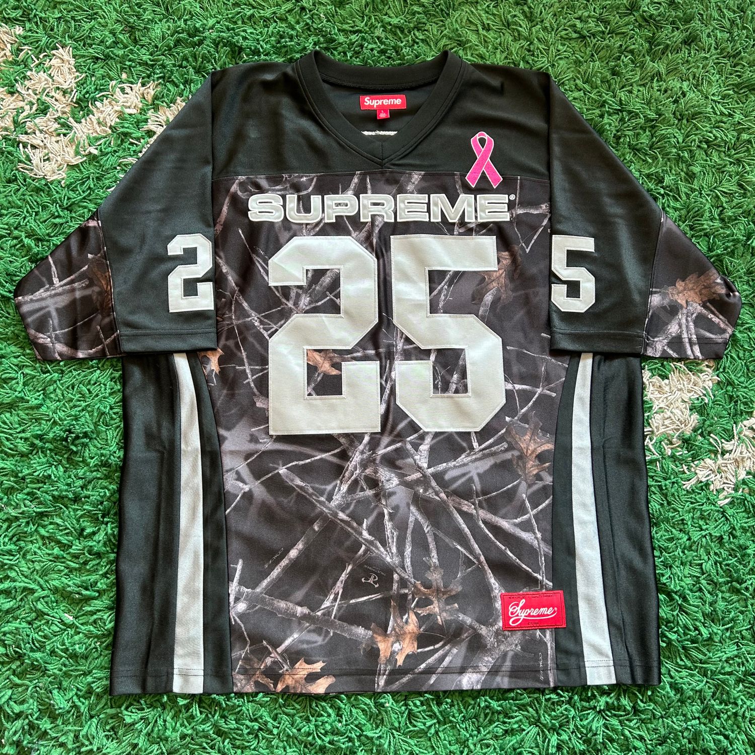 PO SUPREME BREAST CANCER AWARENESS FOOTBALL JERSEY SIZE L