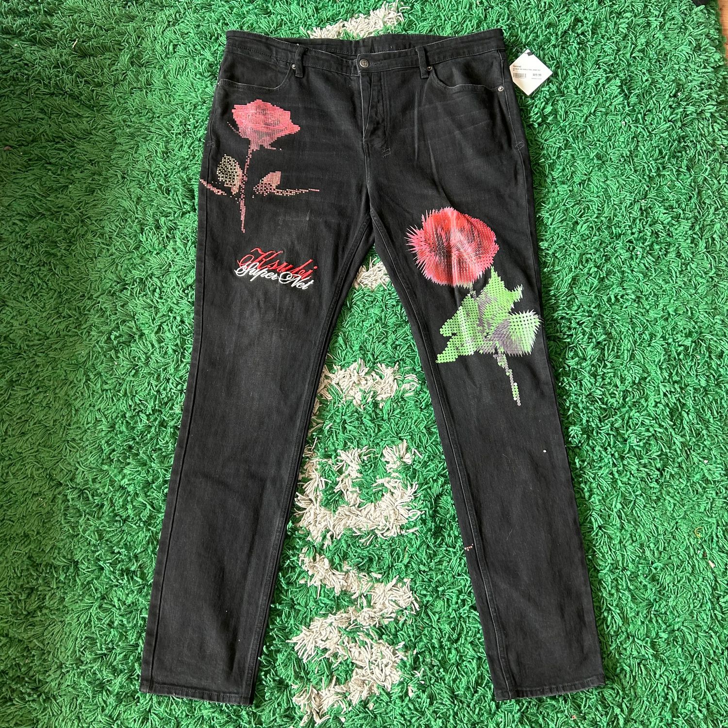 PO KSUBI VAN WINKLE PIXEL DENIM SIZE 38