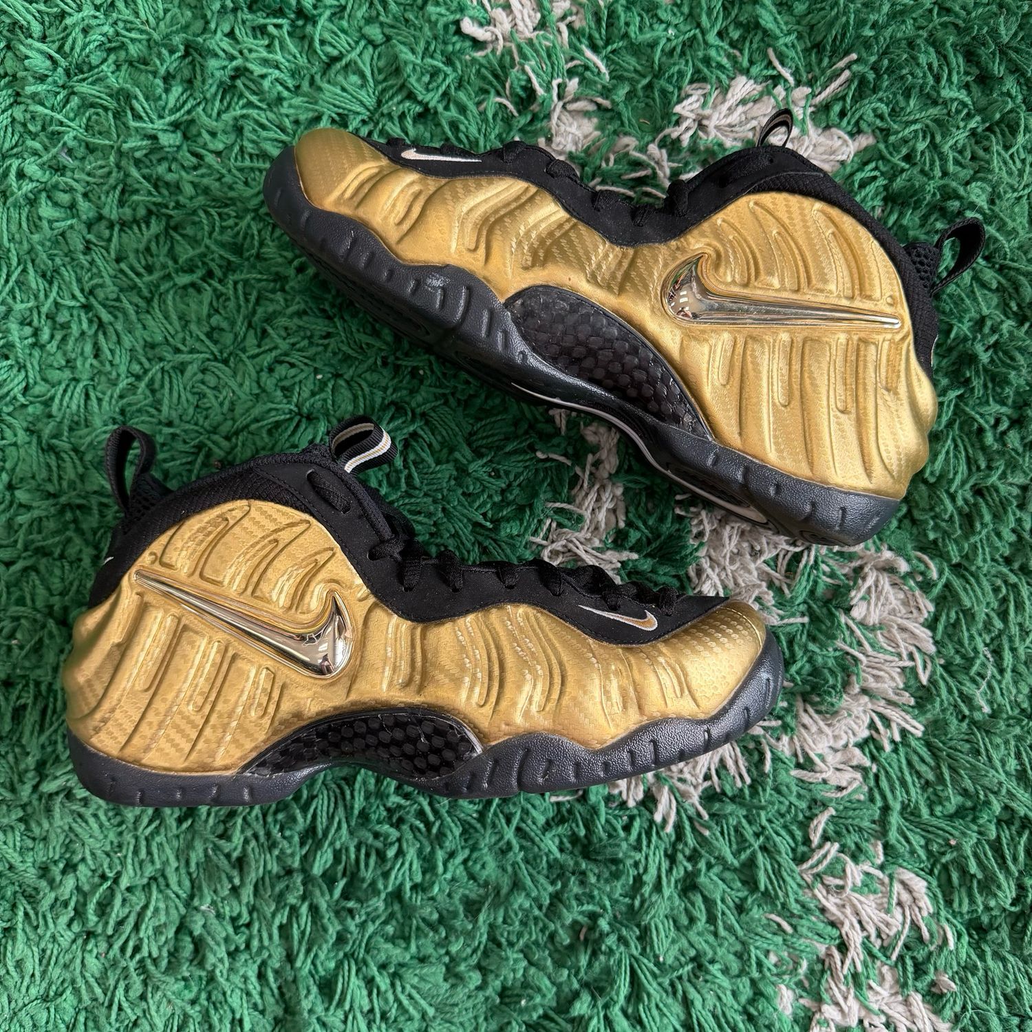 PO NB NIKE AIR FOAMPOSITE PRO METALLIC GOLD SX SIZE 9