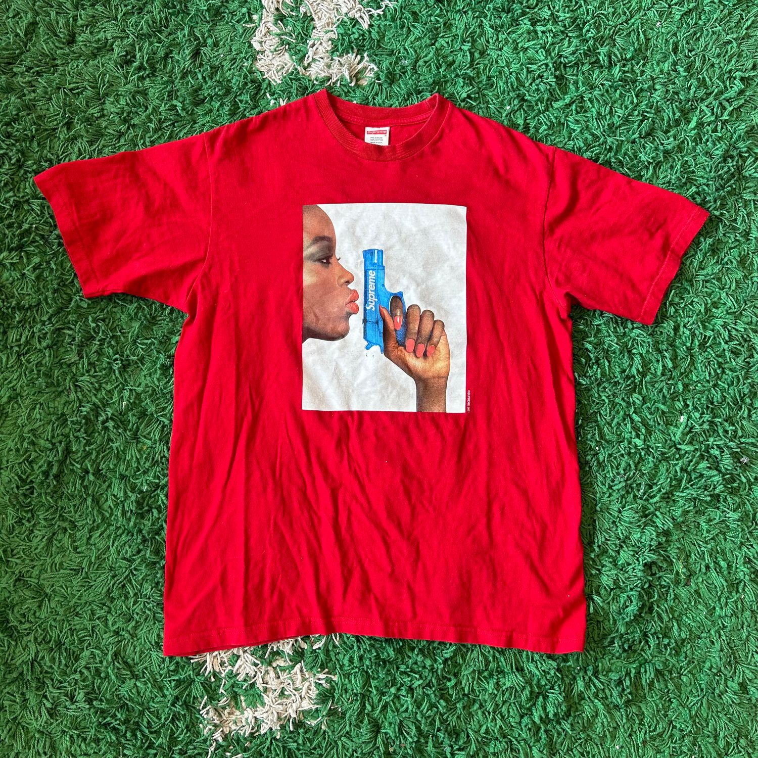PO SUPREME SS21 WATER PISTOL TEE RED SIZE M