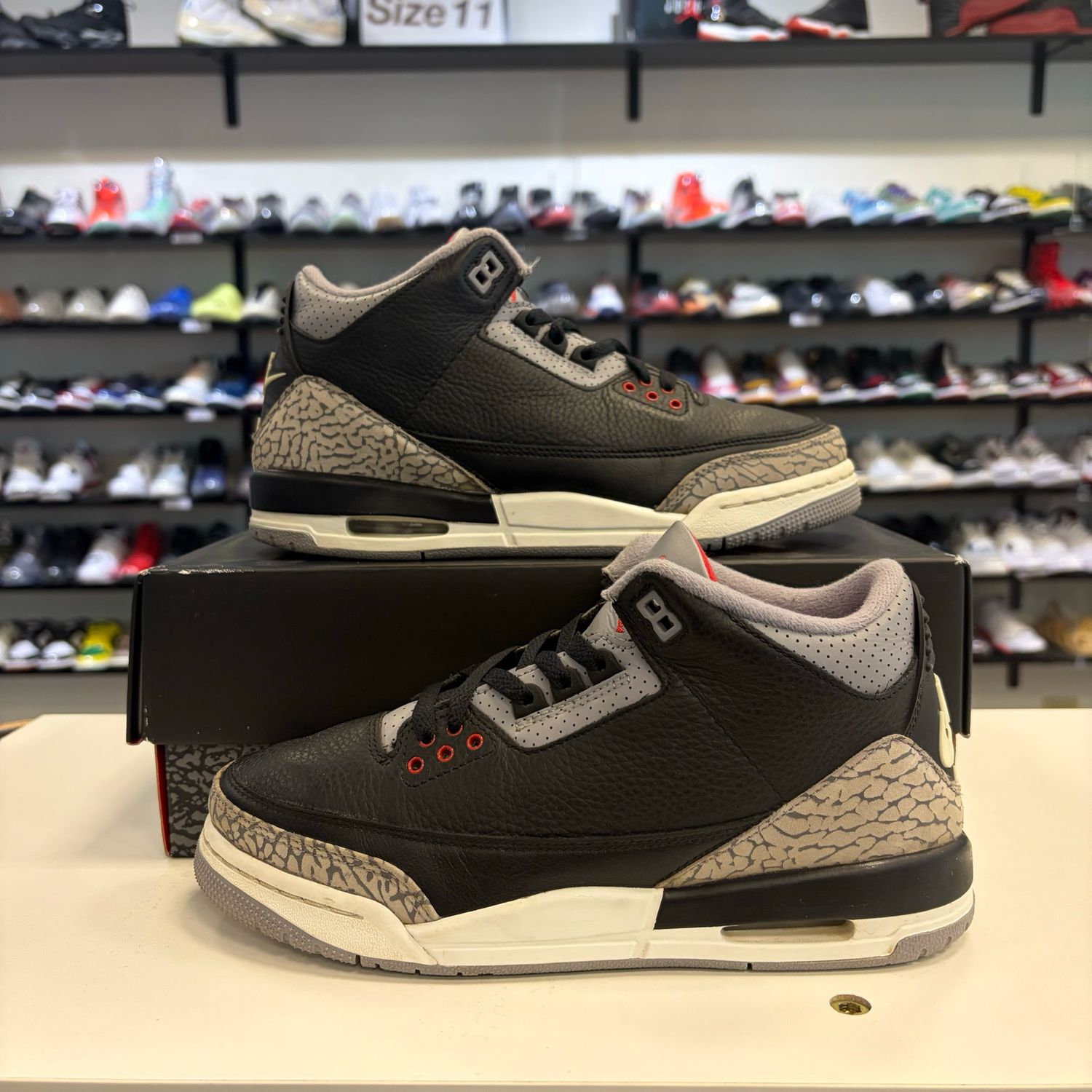 PO3 AIR JORDAN 3 RETRO BLACK CEMENT (2024) SIZE 7
