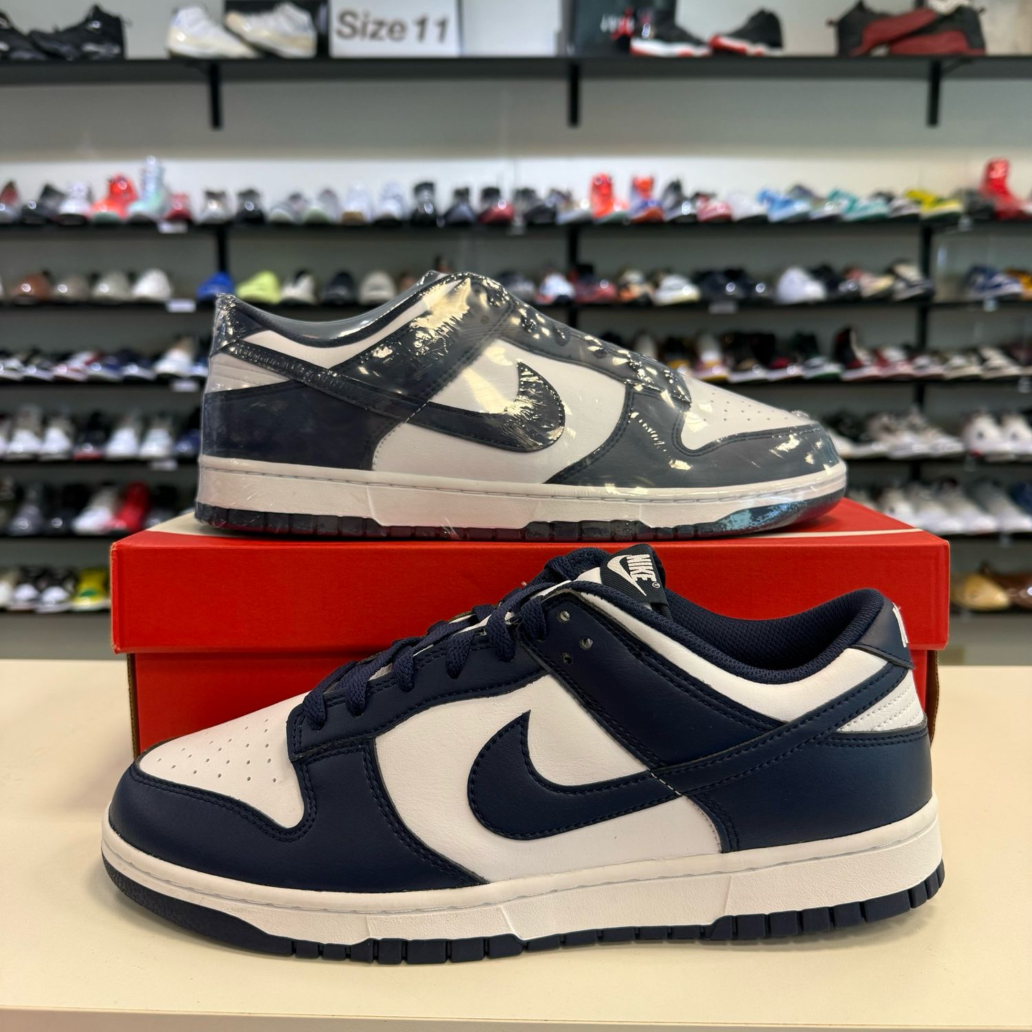 NEW NIKE DUNK LOW WHITE MIDNIGHT NAVY (2025)