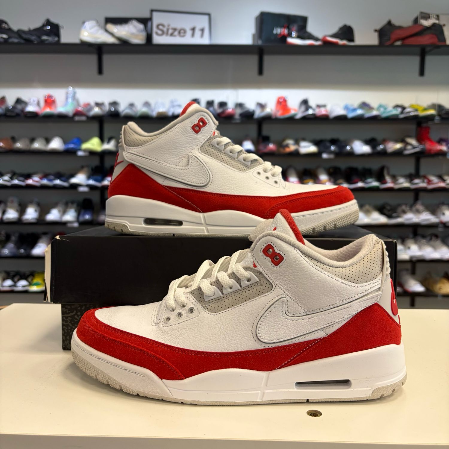 PO2 AIR JORDAN 3 RETRO TINKER WHITE UNIVERSITY RED SIZE 11