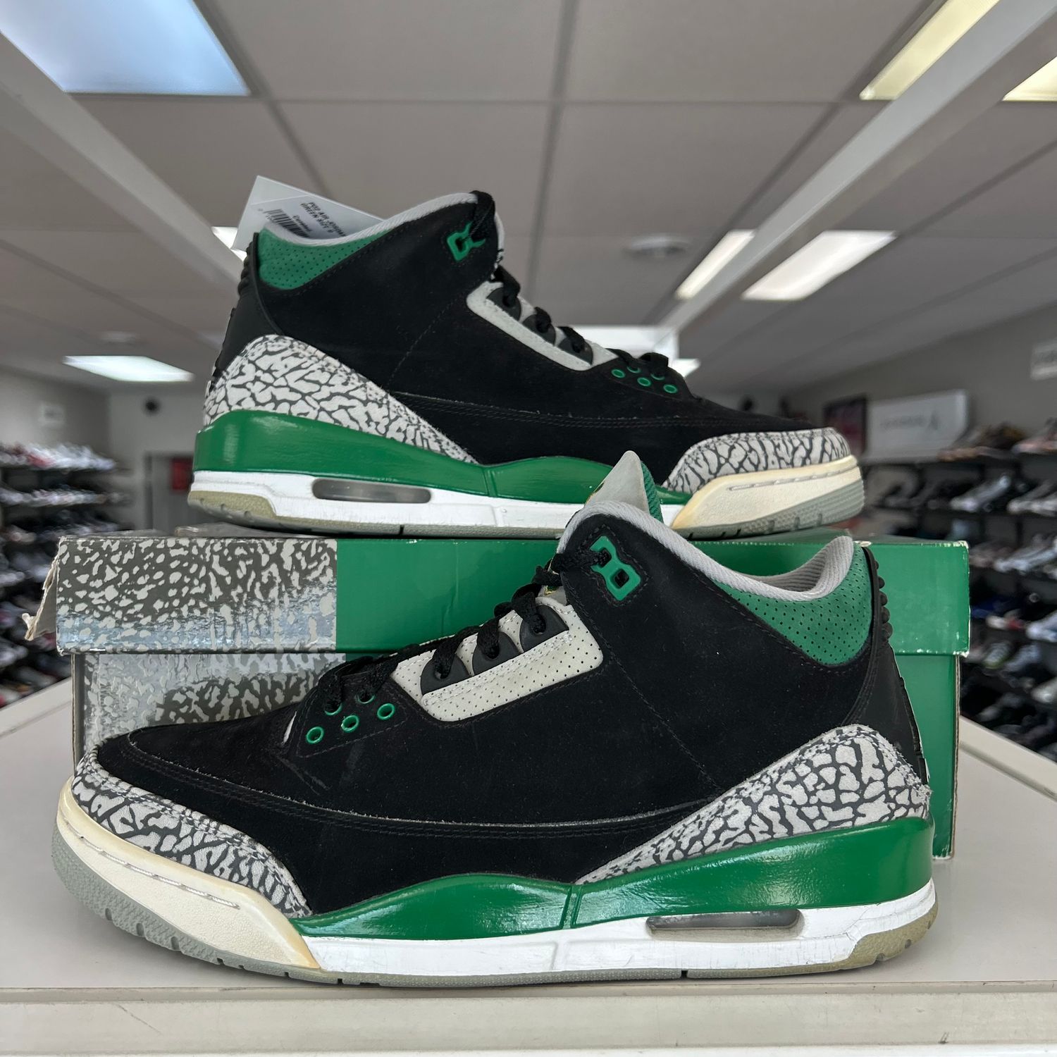 PO2 AIR JORDAN 3 RETRO PINE GREEN SX SIZE 9