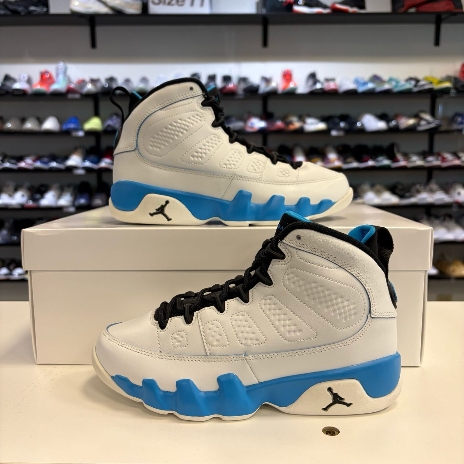 PO NB AIR JORDAN 9 POWDER BLUE (Sx) SIZE 4