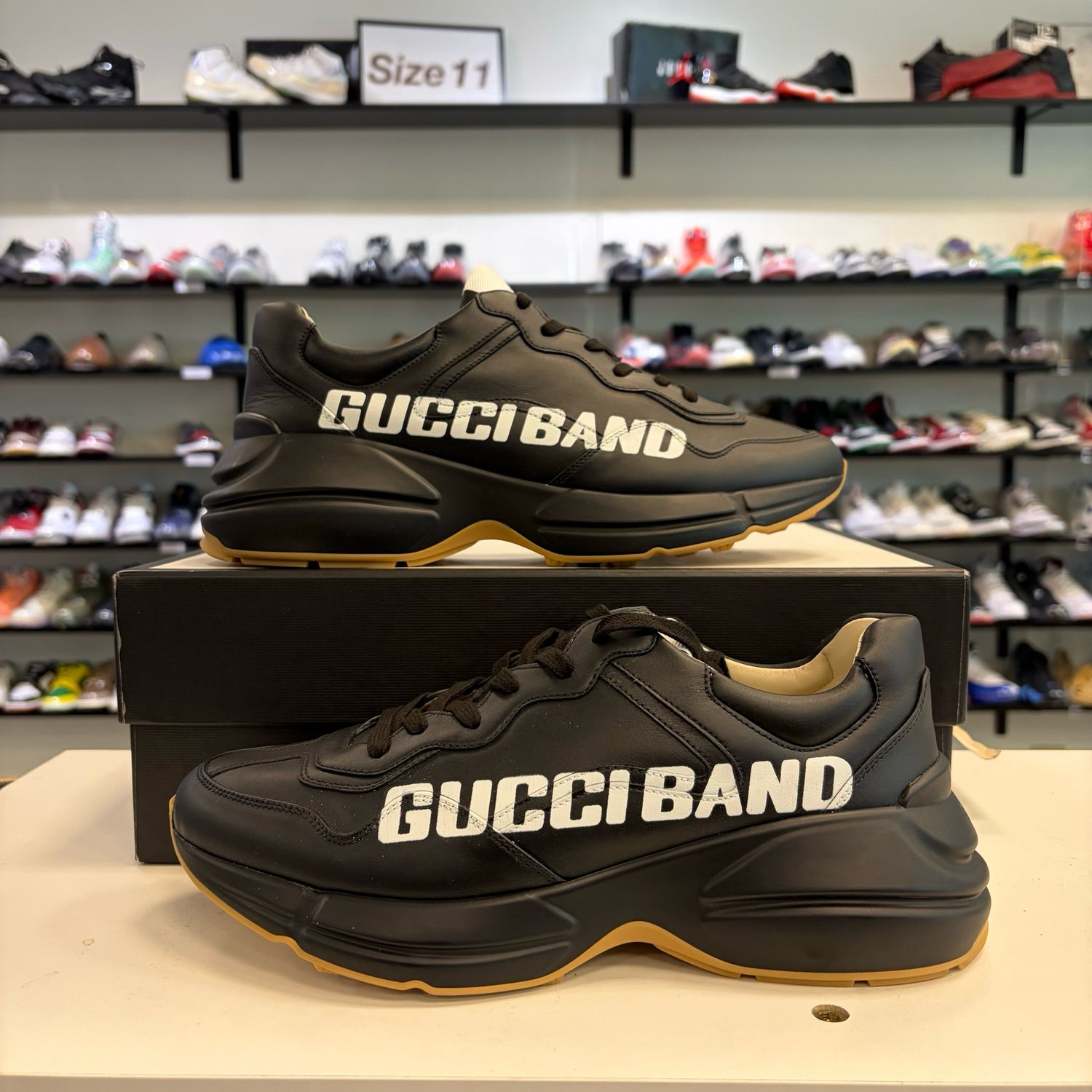 PO GUCCI RHYTON "GUCCI BAND" BLACK SIZE 42 / 9M