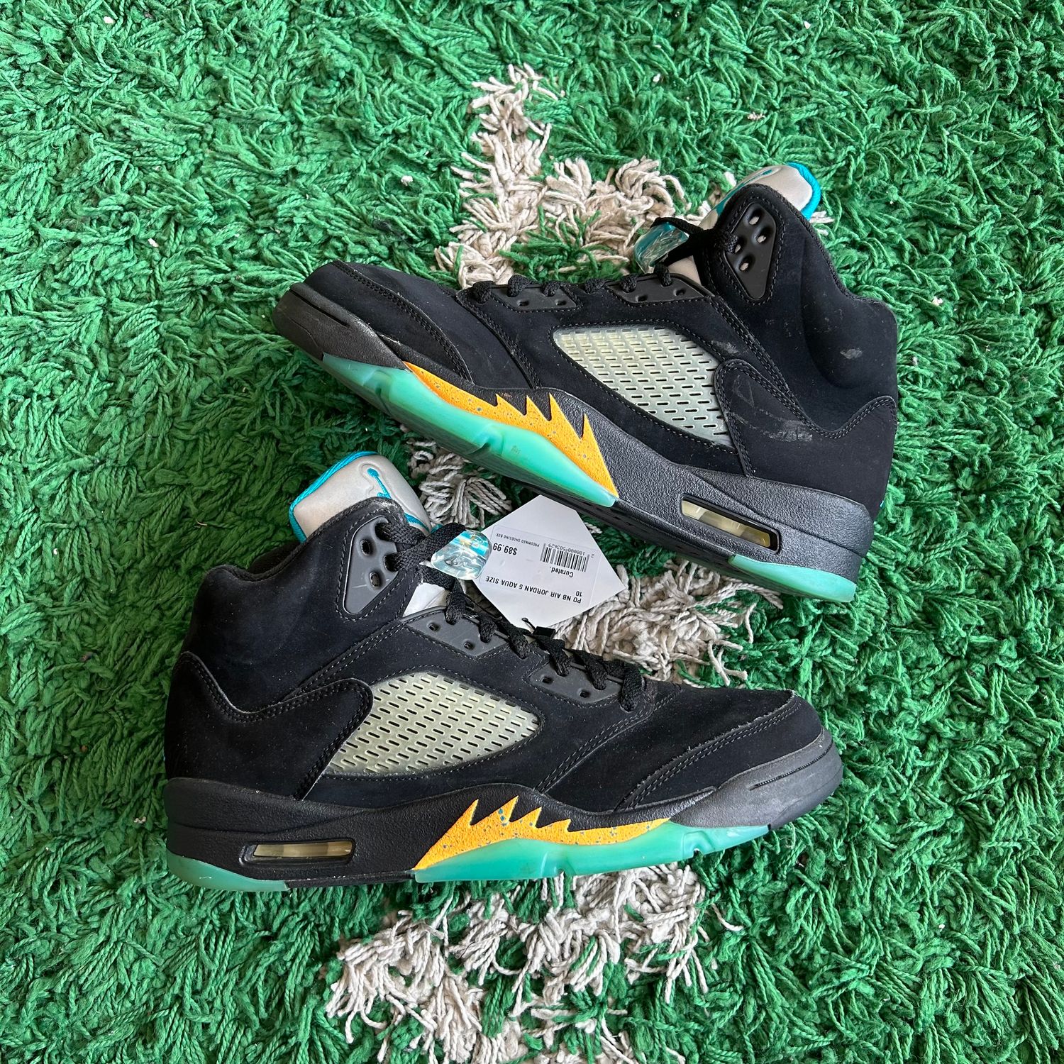 PO NB AIR JORDAN 5 AQUA (Sx) SIZE 10