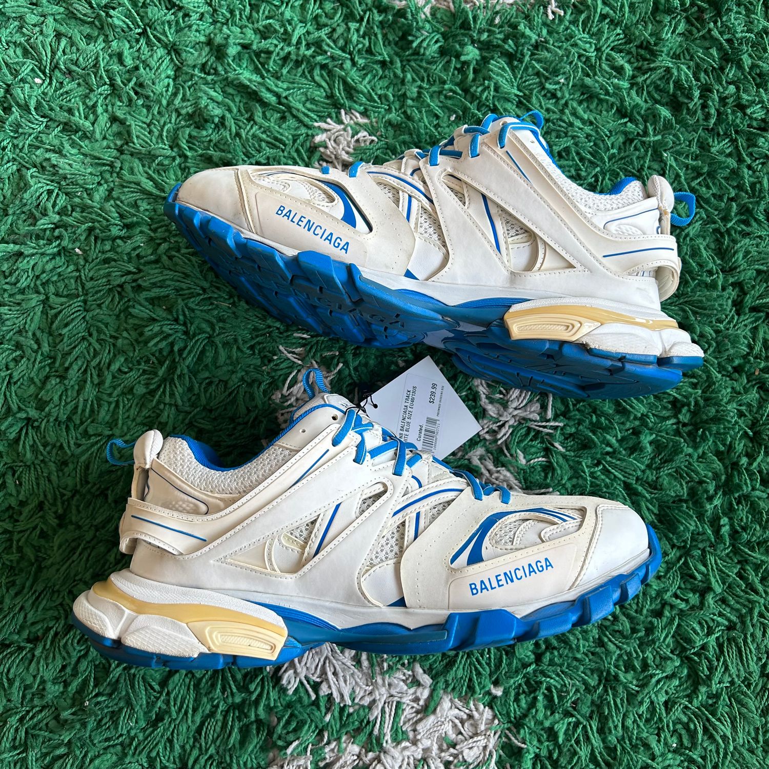 PO NB BALENCIAGA TRACK WHITE BLUE (Sx) SIZE EU46/13US