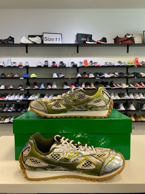 PO BOTTEGA VENETA ORBIT MUD SILVER SNEAKER SIZE E42