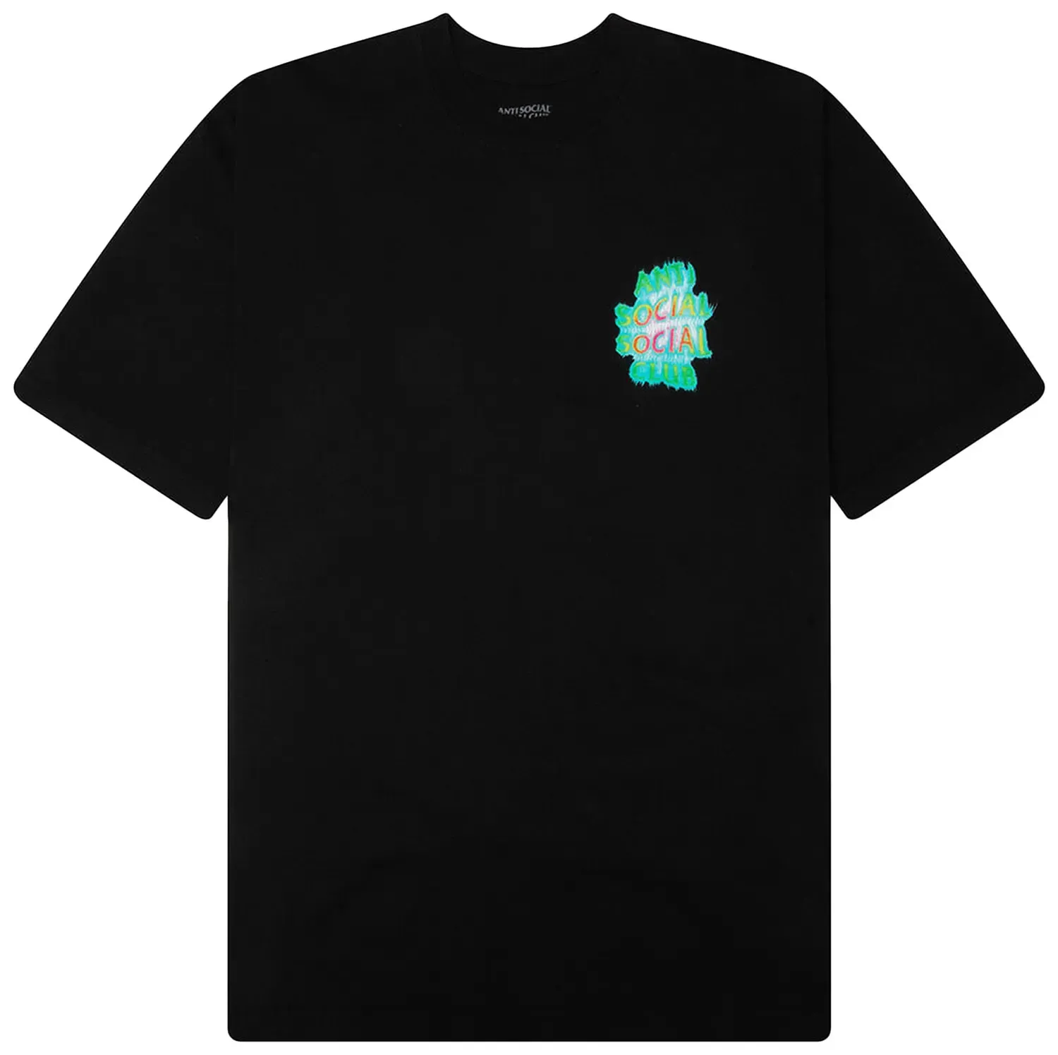 NEW ANTI SOCIAL SOCIAL CLUB THERMAL FLAME TEE BLACK